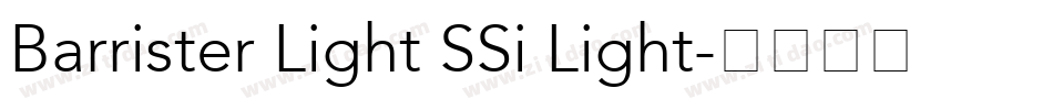 Barrister Light SSi Light字体转换